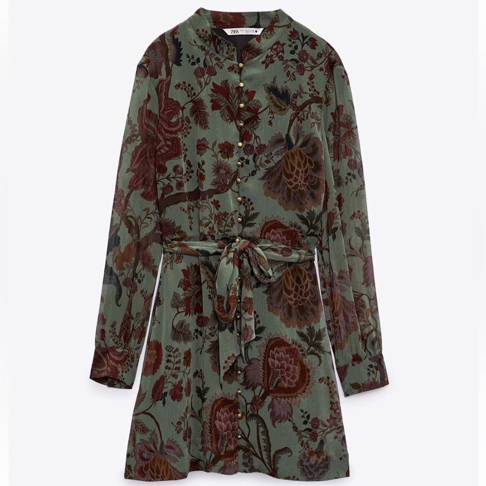 ZARA PRINTED SHORT DRESS - Picture 9 of 10